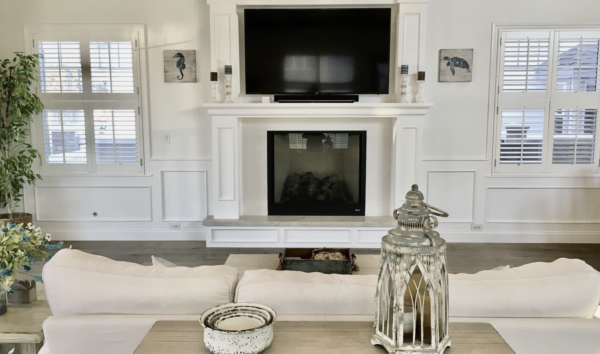 Living area with TV